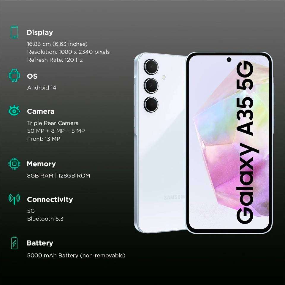 SAMSUNG GALAXY A35 5G 128GB DUAL SIM SMARTPHONE