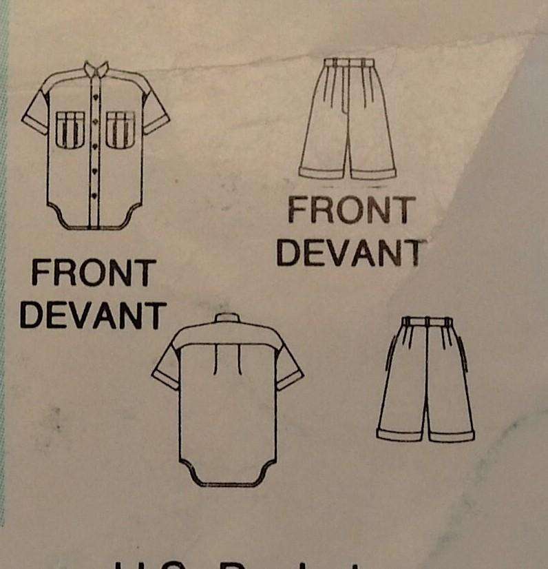 BUTTERICK 6177 SHIRT & SHORTS SIZE: 6-8-10 COMPLETE CUT TO 10