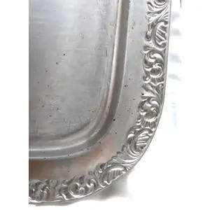 EXTRA LARGE SILVER PLATED RECTANGULAR SHAPED TRAY