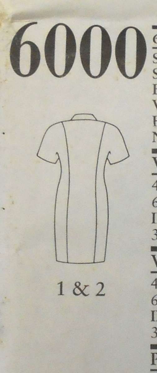 NEW LOOK PATTERNS 6000 FRONT BUTTON DRESS SIZE 6 - 16 COMPLETE-UNCUT-F/FOLDED