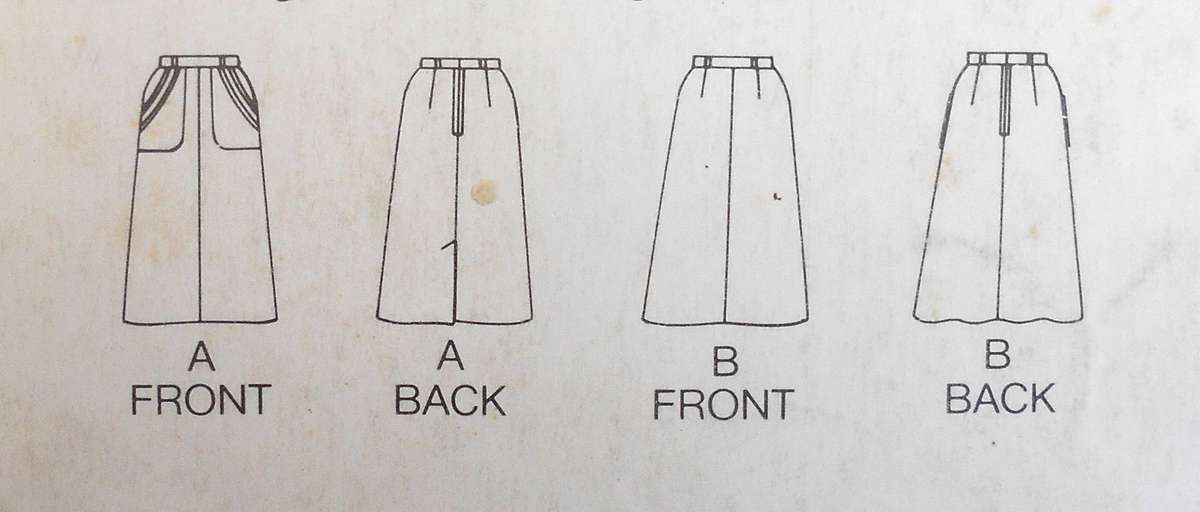 BUTTERICK 3034 SET OF SKIRTS SIZE 8-10-12 COMPLETE