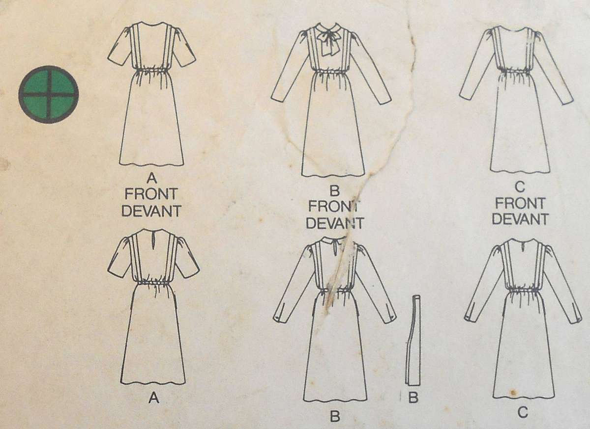 BUTTERICK 3112 PULLOVER DRESS SIZE 10 COMPLETE