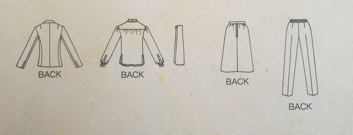 BUTTERICK 3325 JACKET-BLOUSE-SKIRT-PANTS SIZE 14 COMPLETE-UNCUT-F/FOLDED