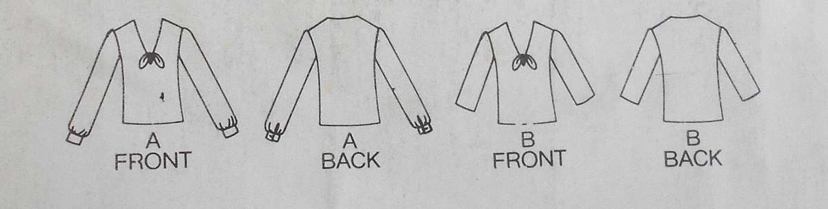 BUTTERICK 3340 BLOUSES SIZE 10 COMPLETE-UNCUT-F/FOLDED