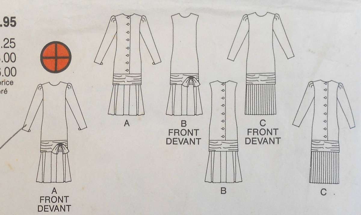 BUTTERICK 3581 LOOSE FITTING LINED DRESS SIZE 10 COMPLETE