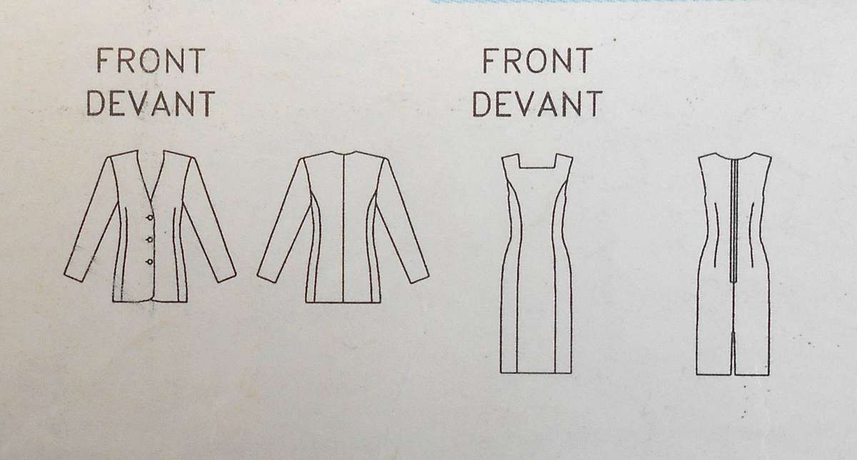 BUTTERICK 3886 JACKET & DRESS SIZE 6-8-10 COMPLETE-CUT TO 10