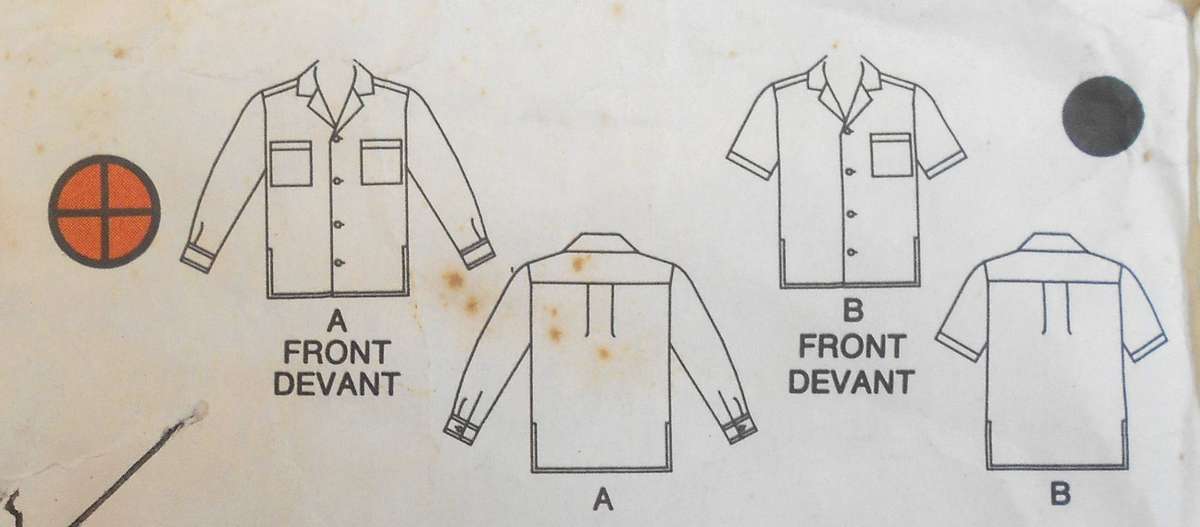 BUTTERICK 4315 MEN'S SHIRT SIZE L-XL (42-48) COMPLETE CUT TO L (42-44)