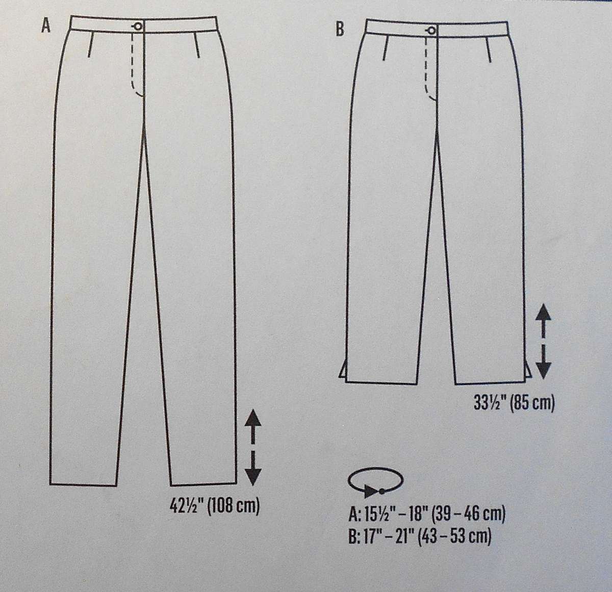 BURDA 6681 PANTS SIZE 10-24 COMPLETE CUT TO 12