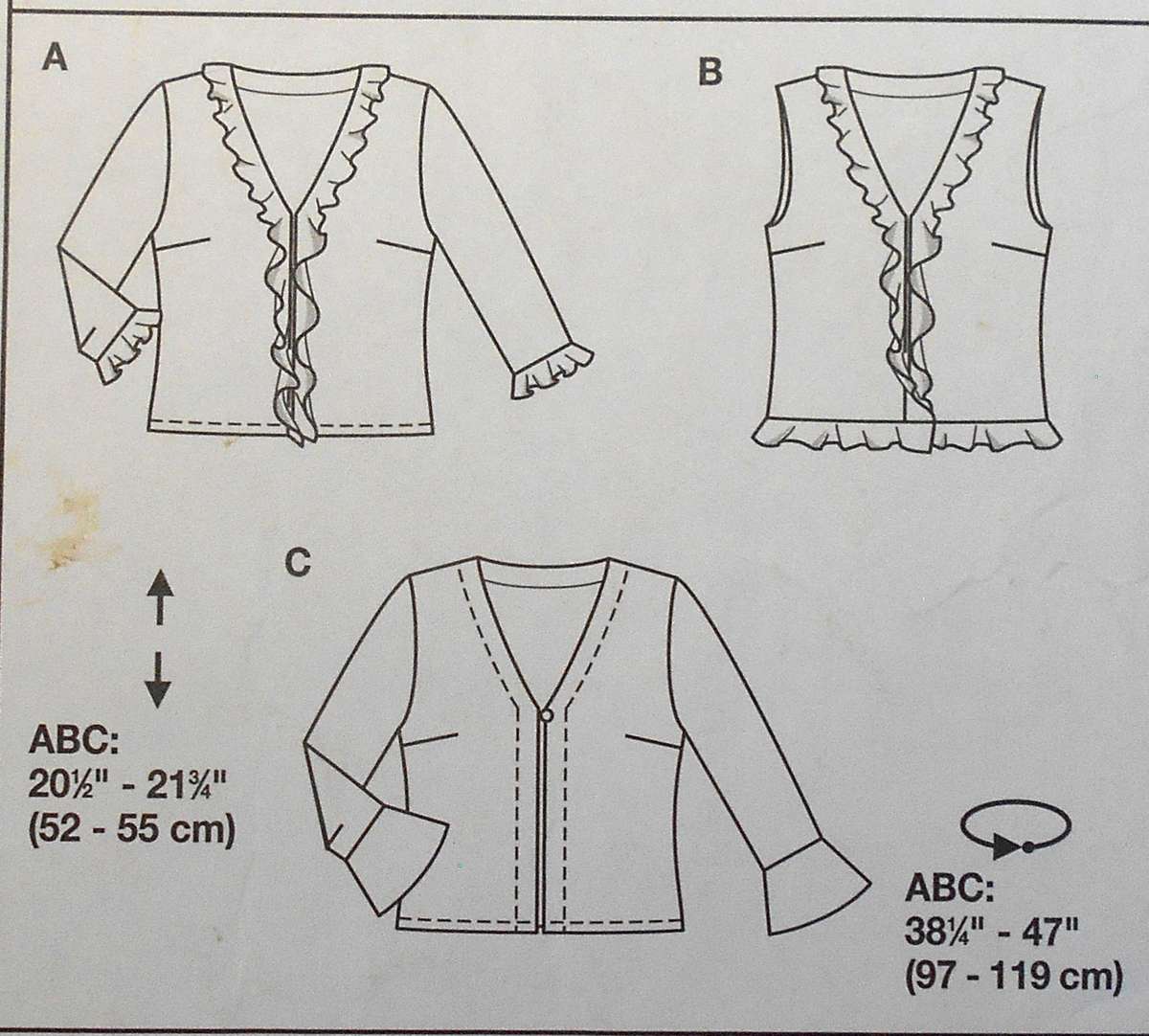 BURDA 8806 BLOUSE SIZE 10-20 COMPLETE -CUT TO 10