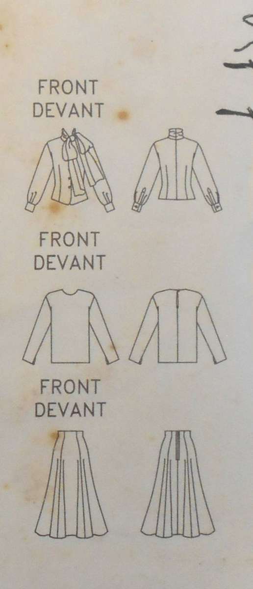 BUTTERICK 6478 BLOUSE-TOP-SKIRT SIZE 12-14-16-COMPLETE-UNCUT-F/FOLDED