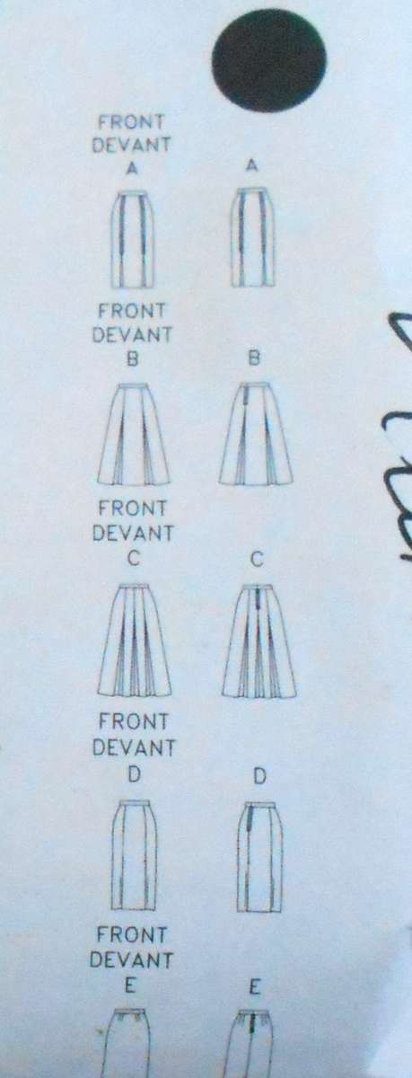 BUTTERICK 4392 SET OF SEMI FITTED SKIRTS SIZE 12-14-16 COMPLETE-CUT TO 16