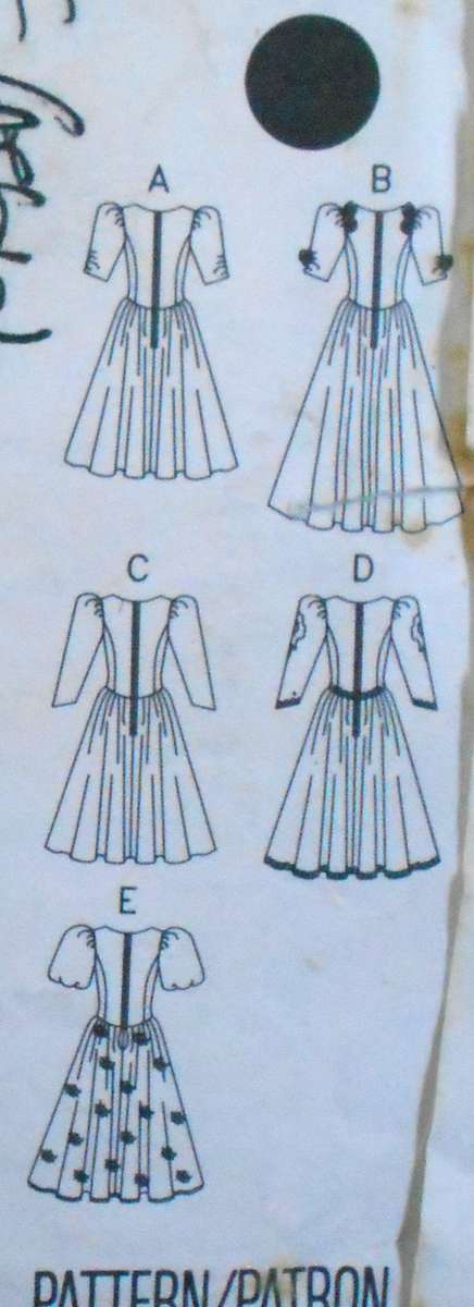 BUTTERICK 6585 CLOSE FITTED LINED DRESS SIZE 12-14-16 COMPLETE UNCUT-REFOLDED