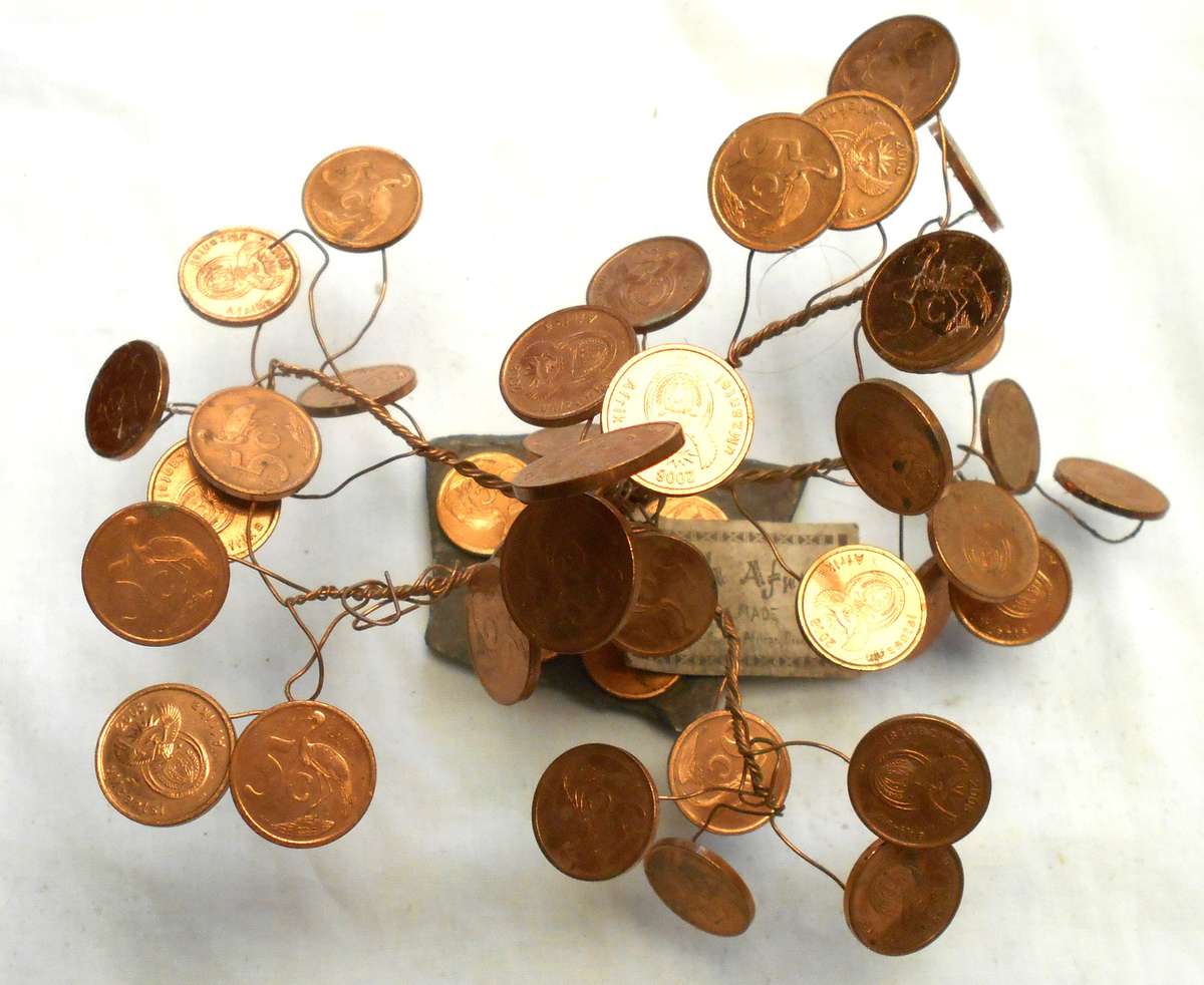 STUNNING SOUTH AFRICAN 5 CENT MONEY TREE CIRCA 2008