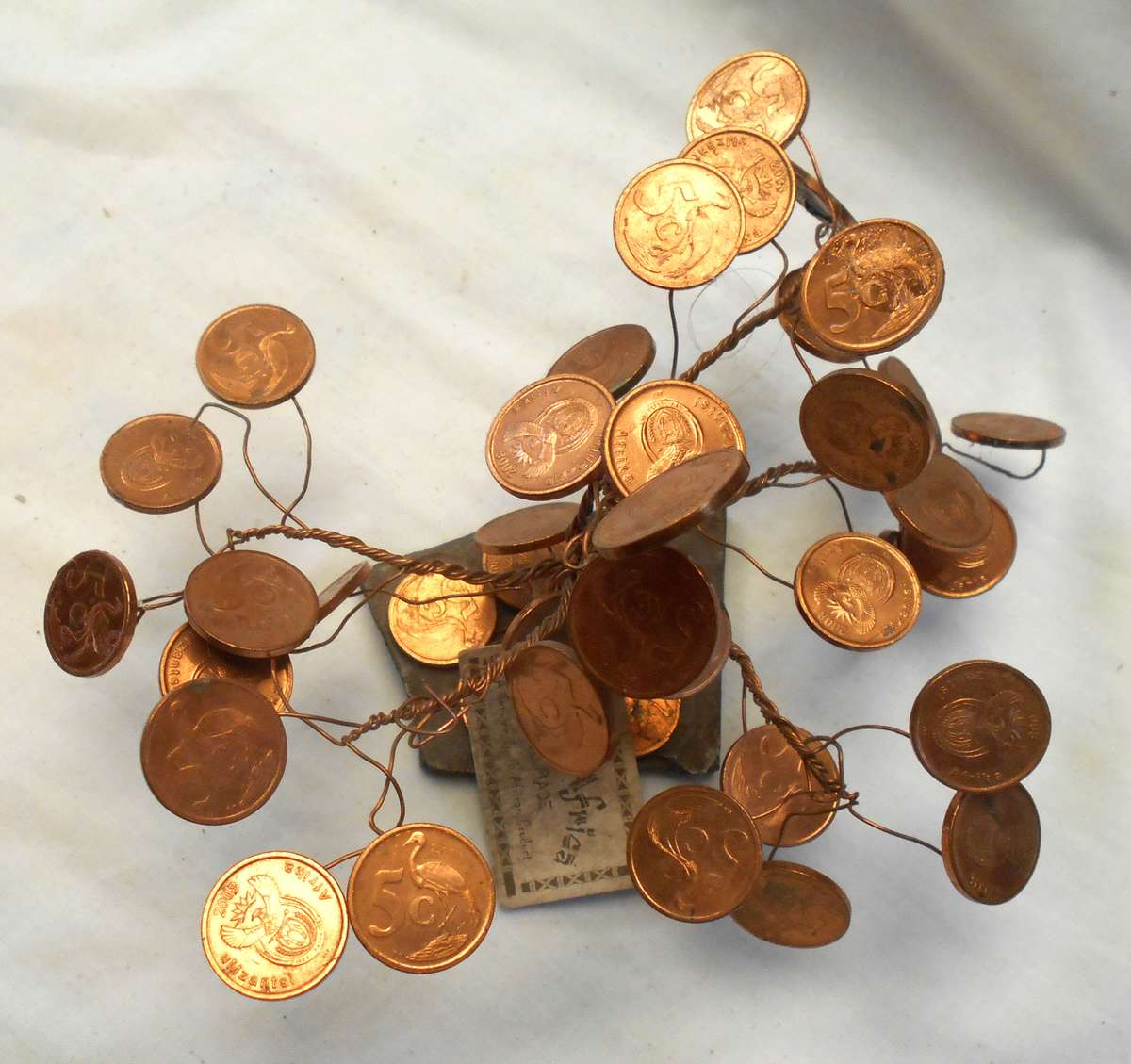STUNNING SOUTH AFRICAN 5 CENT MONEY TREE CIRCA 2008