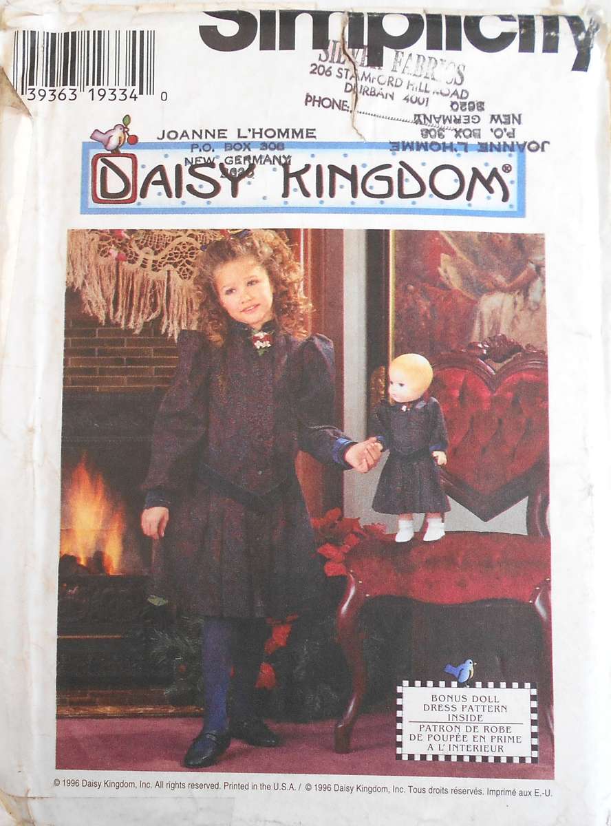 SIMPLICITY 7305 GIRLS & DOLLS DRESS 17" DOLL  7-8-10-12 YEARS COMPLETE-UNCUT-F/FOLDED