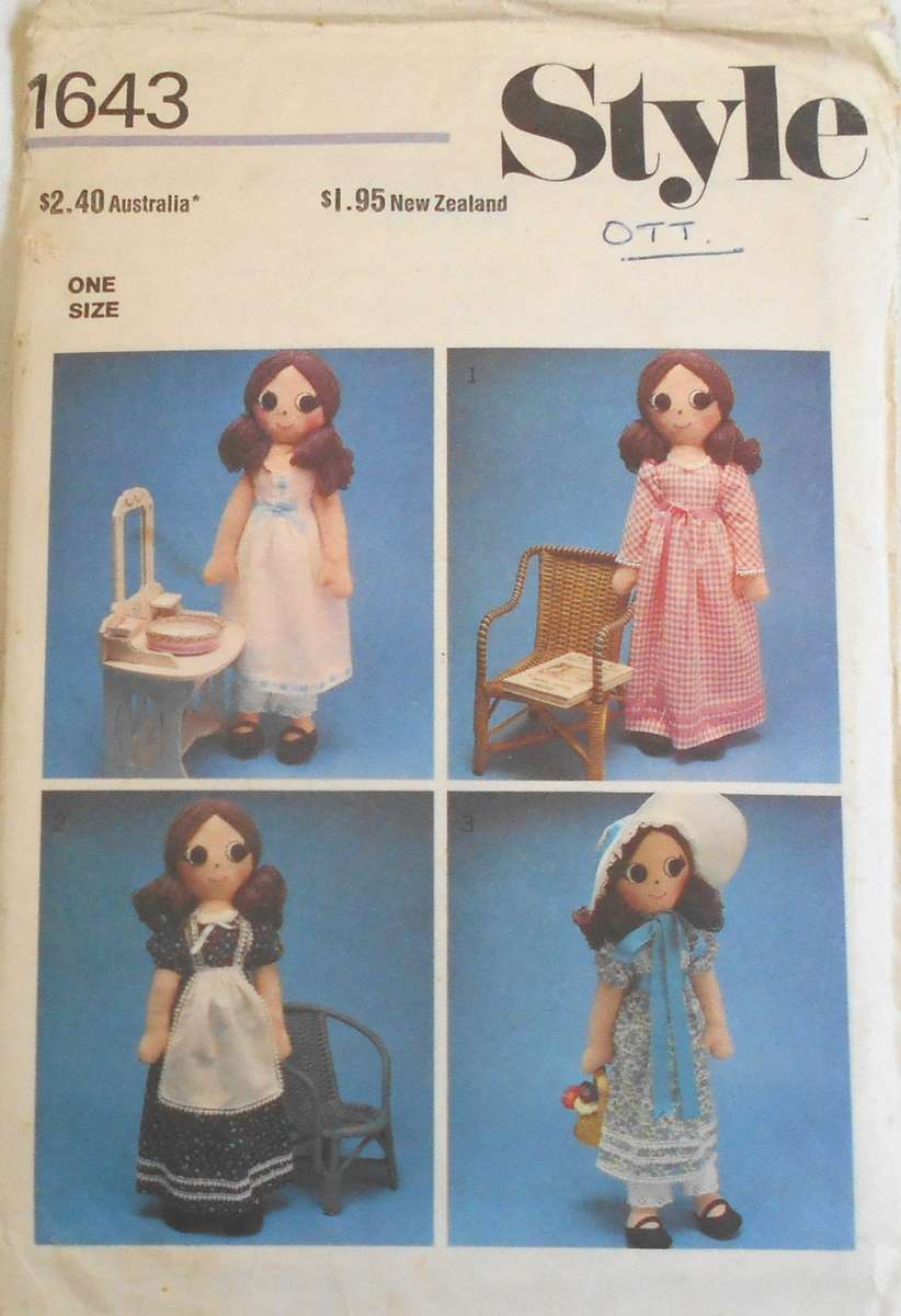 STYLE 1643 RAG DOLL & CLOTHES DOLL 23" OR 60 CM  COMPLETE