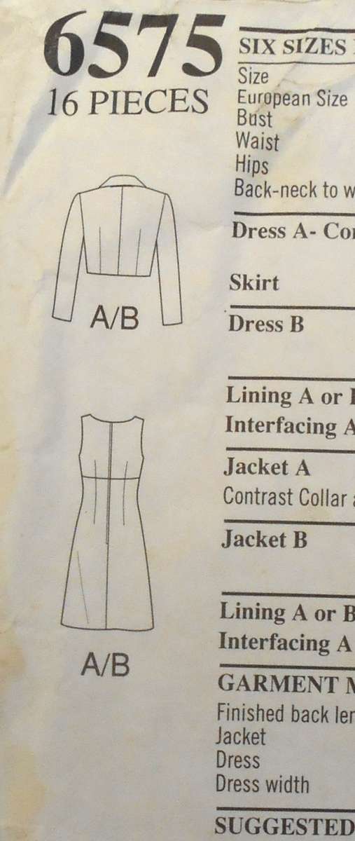 NEW LOOK PATTERNS 6575 HIGH WAIST DRESS & BOLERO SIZE 6-16 COMPLETE CUT TO 12