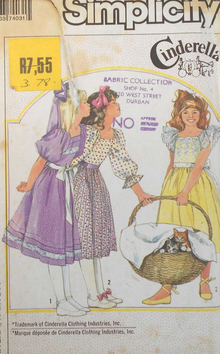 SIMPLICITY 7403 GIRLS DRESS SIZE 7 YEARS-COMPLETE-UNCUT-F/FOLDED