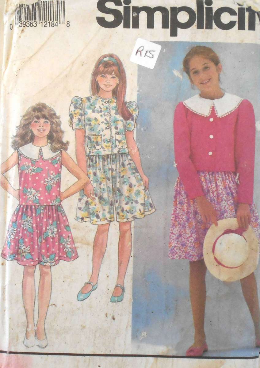 SIMPLICITY 7693 GIRLS DRESS OR CULOTTE DRESS+JACKET SIZE 7-10 YEARS COMPLETE-UNCUT-F/FOLDED