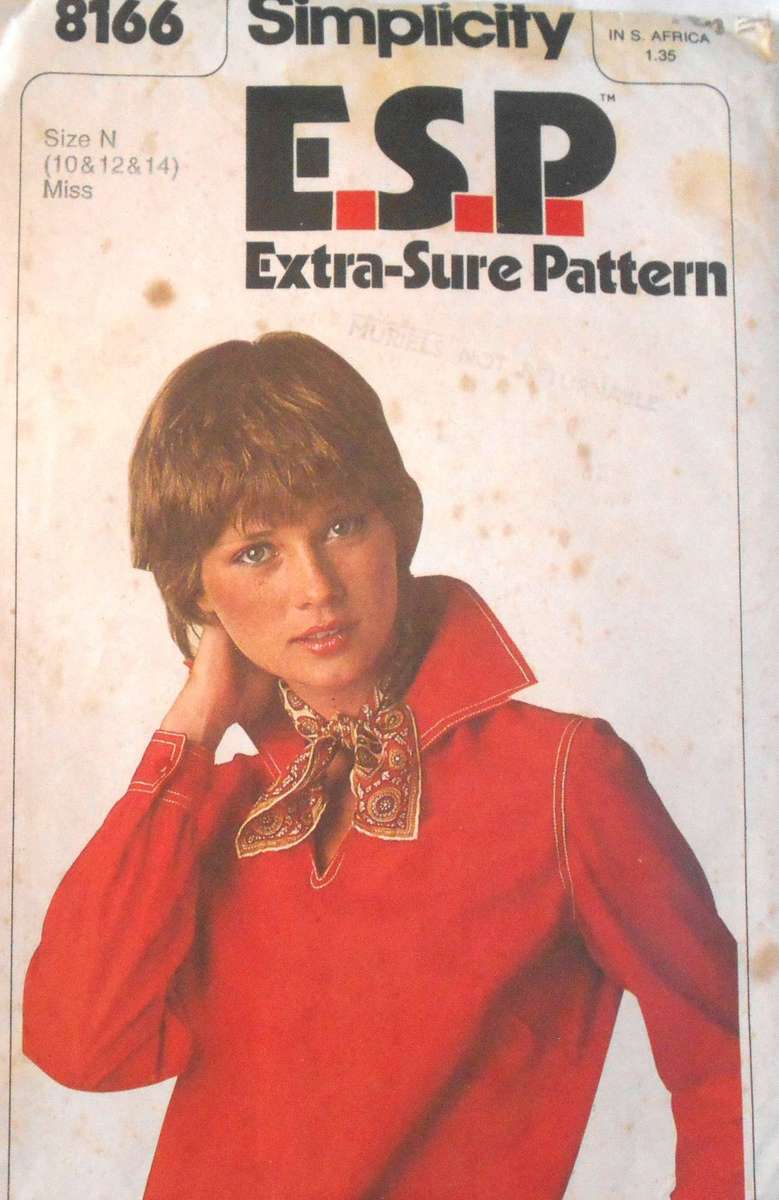 SIMPLICITY 8166 PULLOVER TOP SIZE 10-12-14 COMPLETE-UNCUT-F/FOLDED