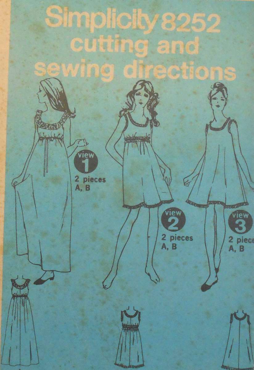 SIMPLICITY 8252 DRESS SIZE MEDIUM 14-16 COMPLETE-NO COVER