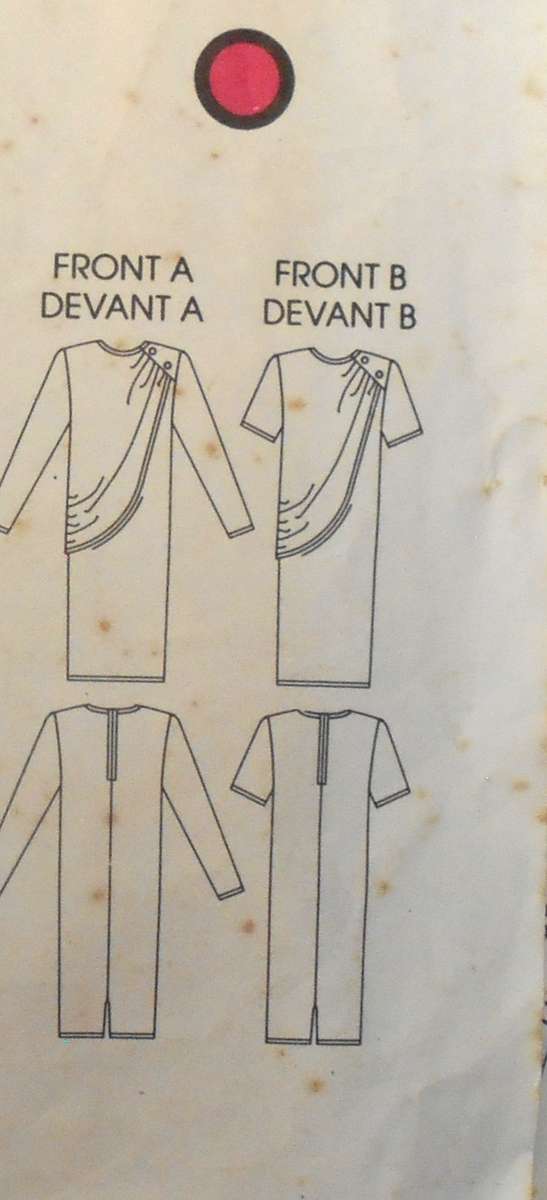 VOGUE 9743 LOOSE FITTING STRAIGHT DRESS SIZE 14-16-18 CUT TO 14 COMPLETE