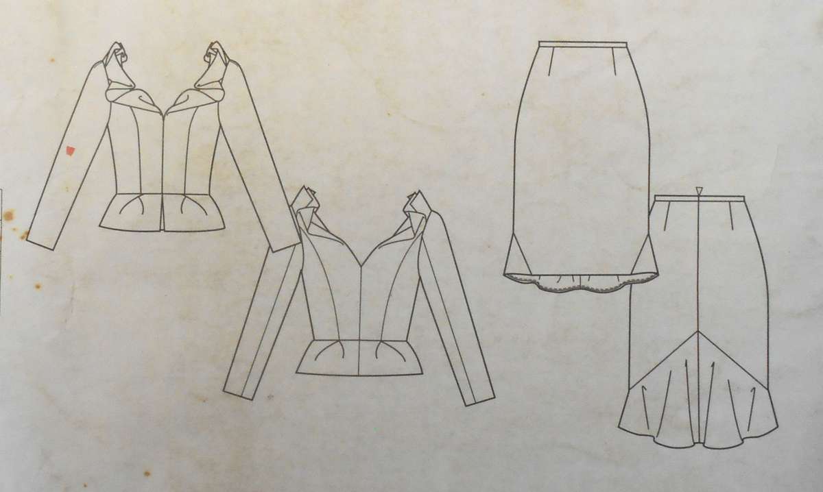 VOGUE V1296 BELLVILLE SASSOON TOP & SKIRT SIZE 16-18-20-22-24 COMPLETE-UNCUT-F/FOLDED-ZIPLOC