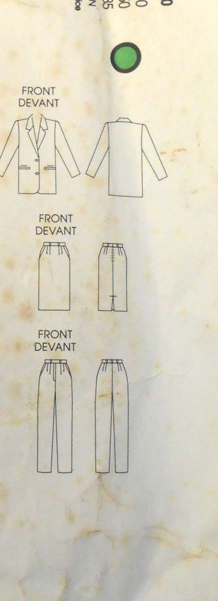 VOGUE CAREER 2034 JACKET-SKIRT-PANTS SIZE 8-10-12 COMPLETE-UNCUT-F/FOLDED