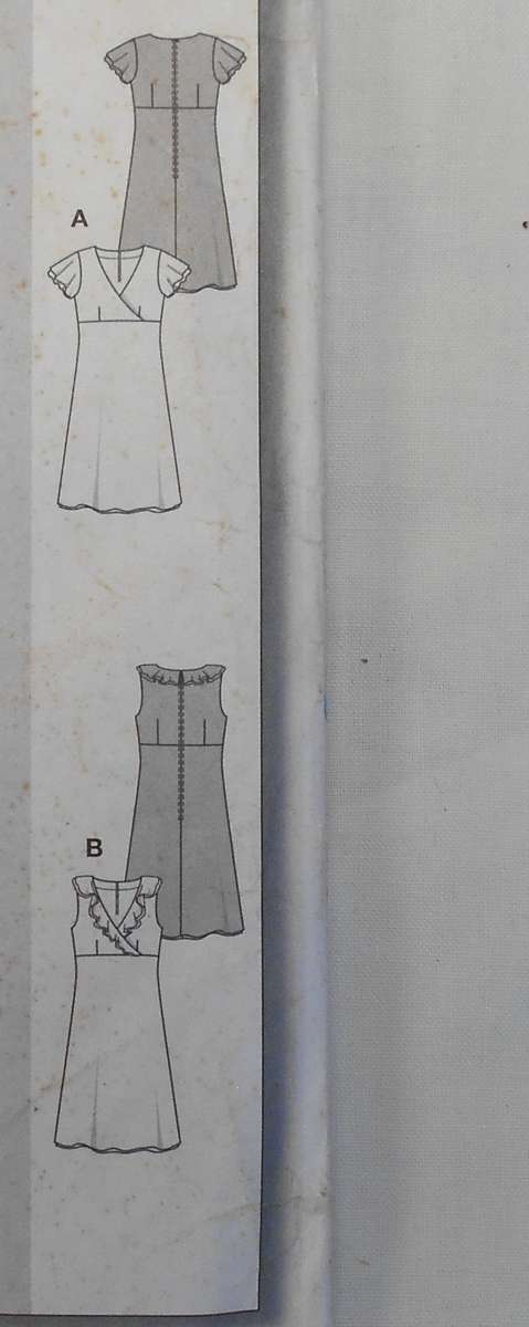 BURDA 8836 LADIES HIGH BODICE DRESS SIZE 8-18 COMPLETE-UNCUT-F/FOLDED