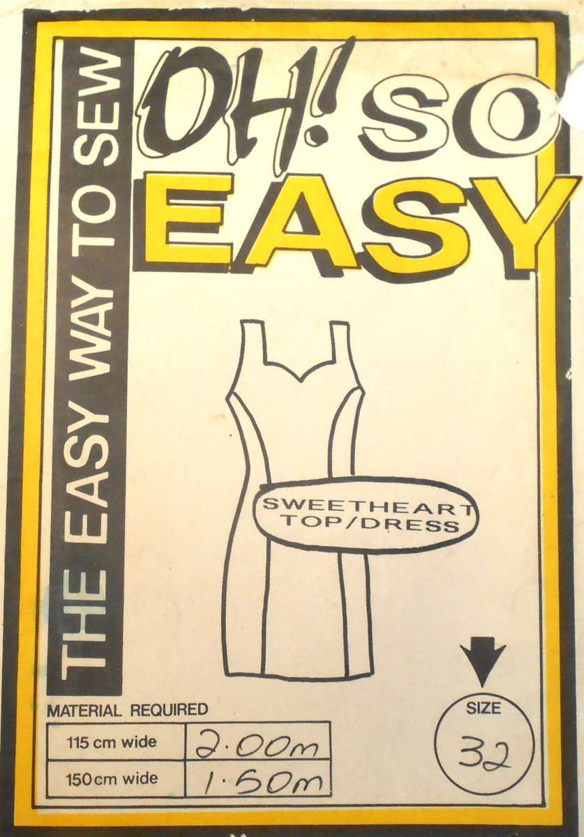 OH SO EASY - SWEETHEART DRESS SIZE 32 COMPLETE