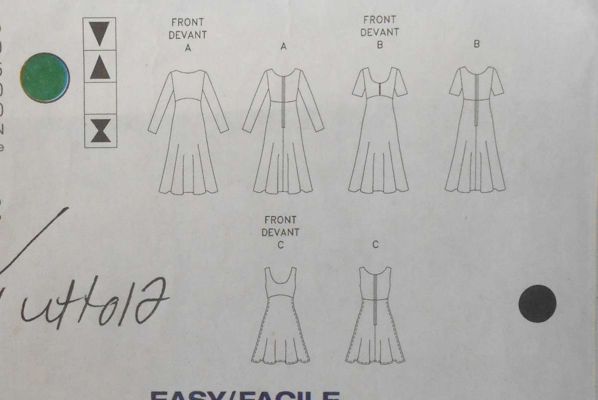 VOGUE 9452 LINED BIAS DRESS SIZE 8-10-12 COMPLETE-CUT TO 12