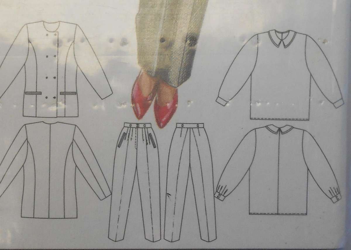 BURDA 6088 JACKET-BLOUSE-PANTS SIZE 8-10-12-14-16-18-20-40 COMPLETE-UNCUT-F/FOLDED