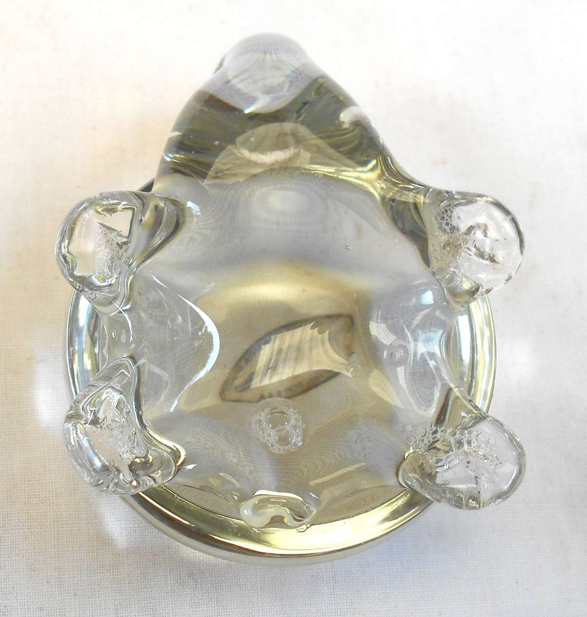 HANDMADE NGWENGA CLEAR GLASS TORTOISE- LENGTH 7 CM & WEIGHT 128 GRAMS IN PERFECT CONDITION