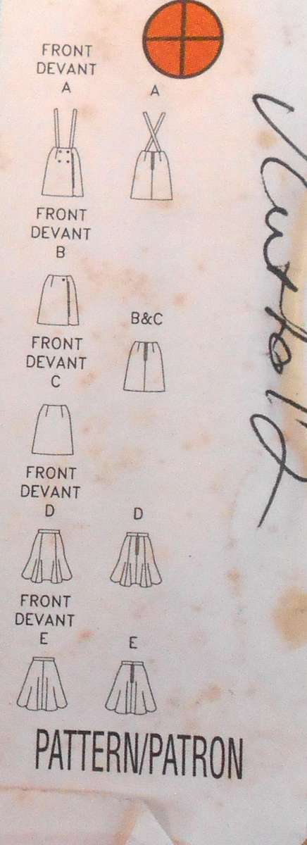 BUTTERICK 4016 SET OF SKIRTS SIZE 6-8-10-12 COMPLETE-CUT TO SIZE 12