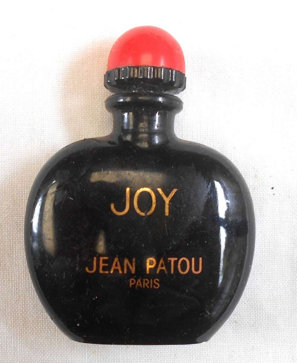 Vintage miniature 1930 JEAN PATOU - JOY PARFUM 5 ml empty BOTTLE WITH DAPPER