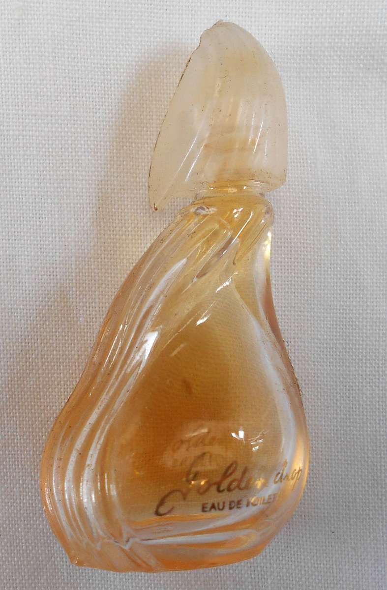 VINTAGE Golden Drop Parfums Reichenbach for Women 3.7 ml MINIATURE PERFUME BOTTLE WITH SOME PERFUME