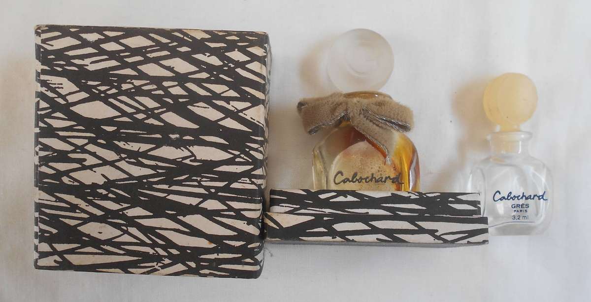BOXED CABOCHARD BY GRIS for Women 7.5 ml MINIATURE PERFUME BOTTLE WITH SMALLER 3.2 MM BOTTLE