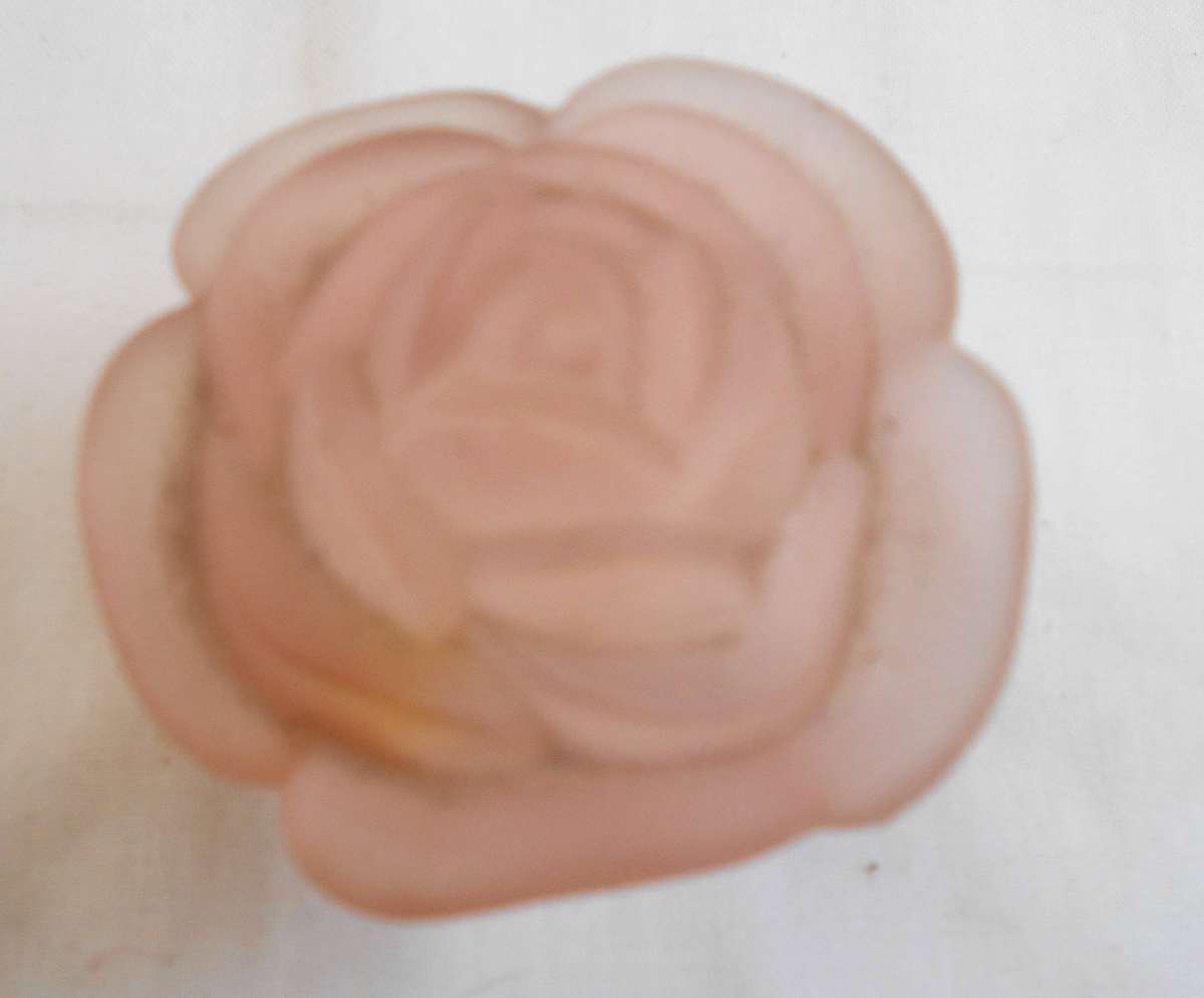 Rose colour & shaped MINIATURE PERFUME BOTTLE