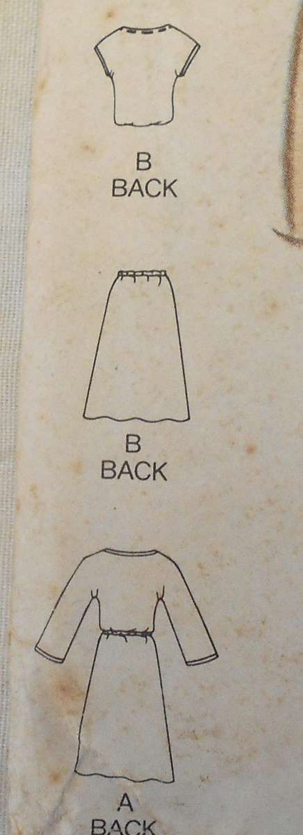 BUTTERICK 5878 DRESS-TOP-SKIRT SIZE 6-8 COMPLETE