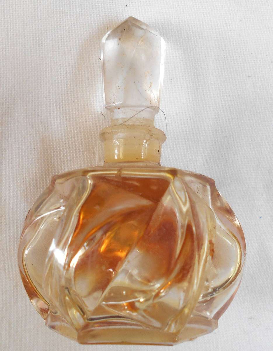 RARE Crystal Perfume Bottle with tall Stopper 30 ml and with some perfume