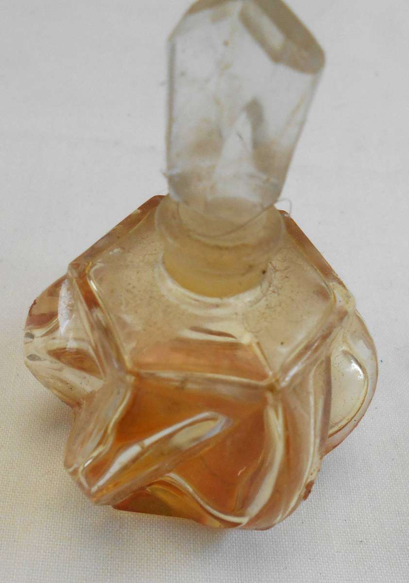 RARE Crystal Perfume Bottle with tall Stopper 30 ml and with some perfume