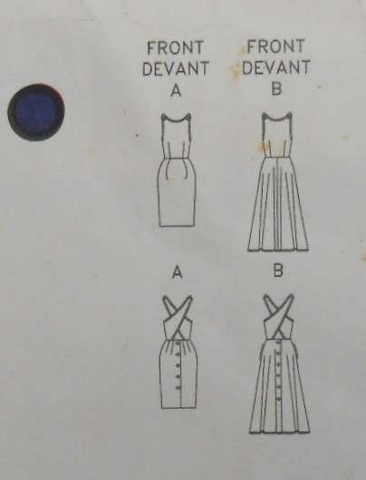 VOGUE 7718 DRESS WITH CROSS OVER BACK SIZE 12-14-16 COMPLETE-CUT TO 16