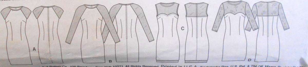 McCalls M6460 FITTED DRESS WITH NECK BINDING SIZE 6-8-10-12-14 COMPLETE-PART CUT TO 14