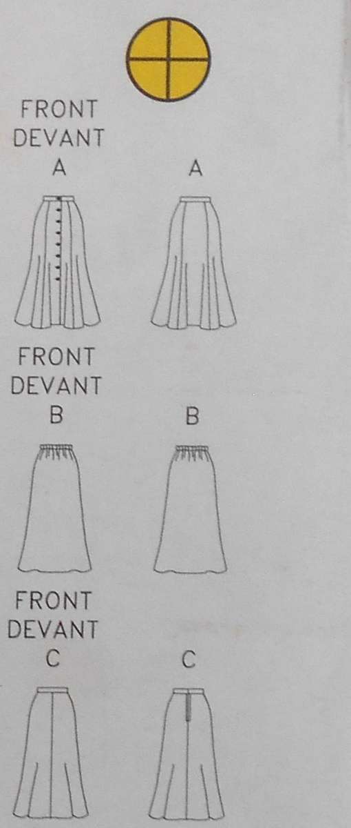 BUTTERICK 4308 SET OF SKIRTS SIZE 12-14-16 COMPLETE-UNCUT-F/FOLDED