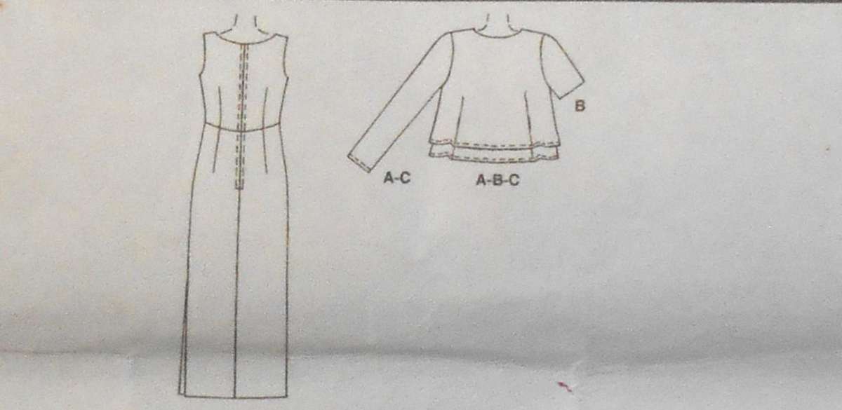 McCALLS 2070 LINED DRESS & JACKET SIZE 12-14-16 COMPLETE-UNCUT-F/FOLDED