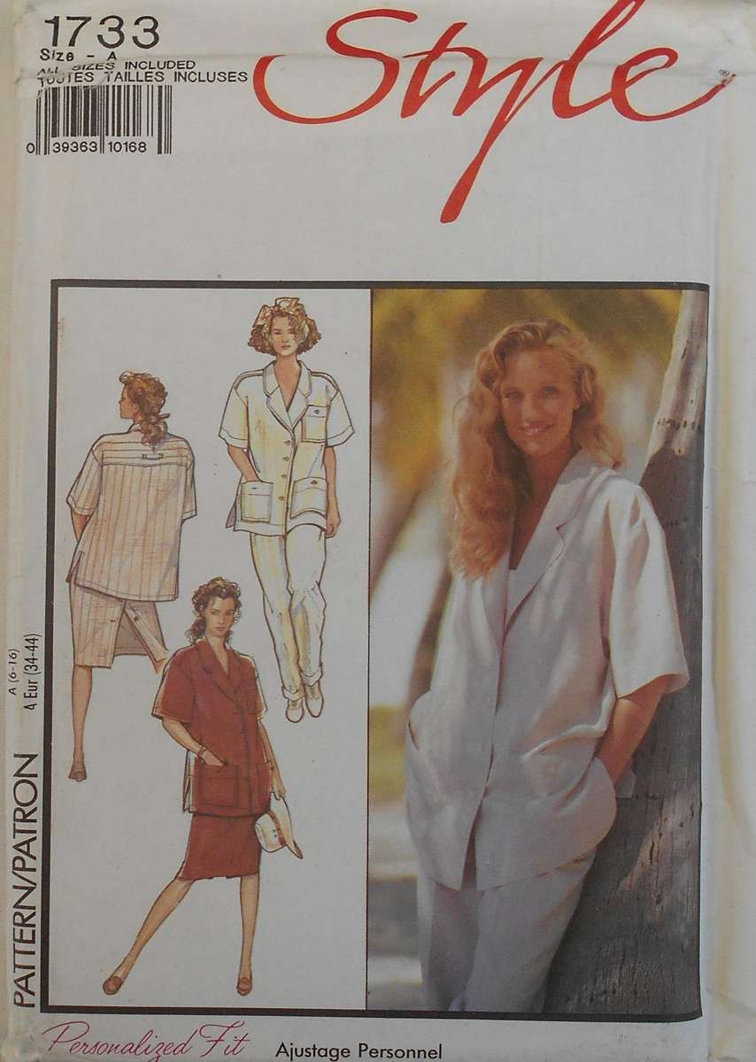 STYLE 1733 SHIRT-PANTS-SKIRT SIZE 6-16-COMPLETE-UNCUT-F/FOLDED