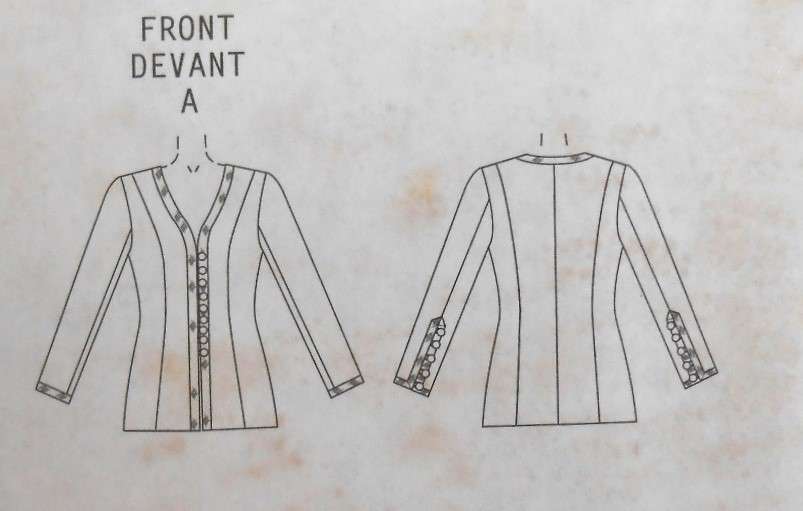 VOGUE V8369 SEMI FITTED JACKET SIZE 6-8-10-12 - COMPLETE-UNCUT-F/FOLDED