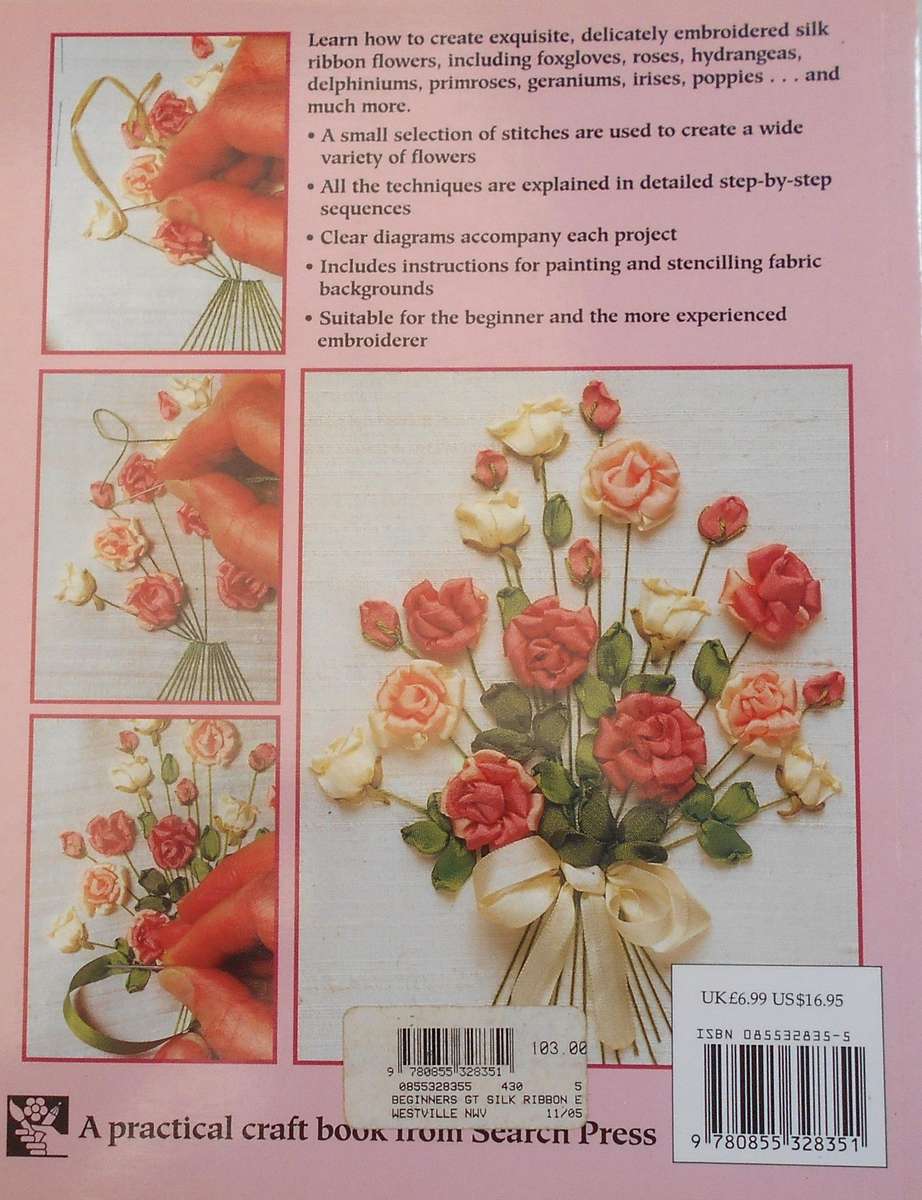 BEGINNER'S GUIDE TO SILK RIBBON EMBROIDERY-ANN COX-52 PAGE SOFT COVER