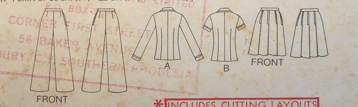 BUTTERICK 3538 JACKET-SKIRT-PANTS SIZE 14 BUST 36 COMPLETE