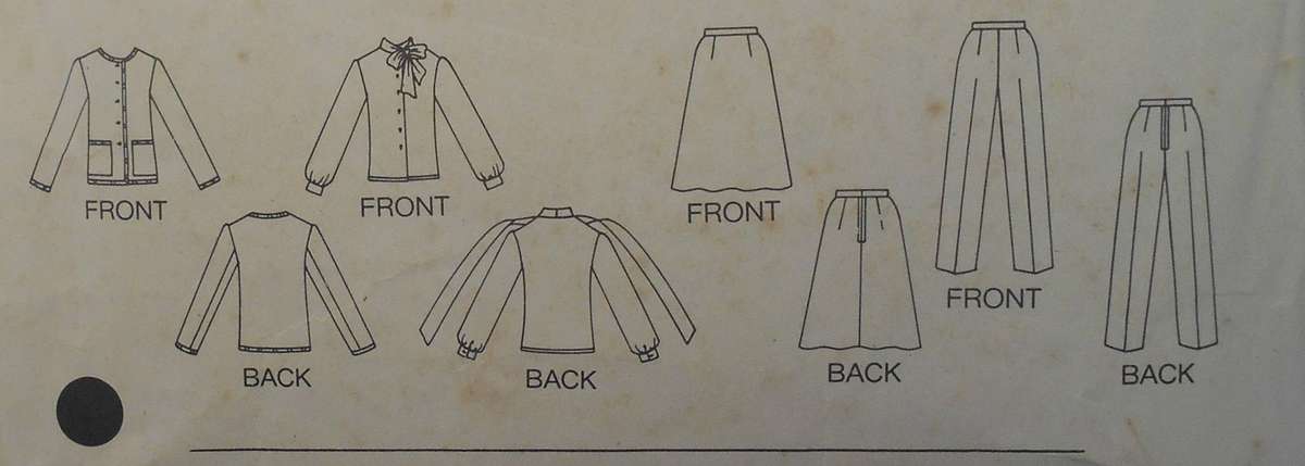 BUTTERICK 4092 PANTS & JACKET SIZE 12-14-16 CUT TO 16 NO SKIRT OR BLOUSE PATTERN SUPPLIED